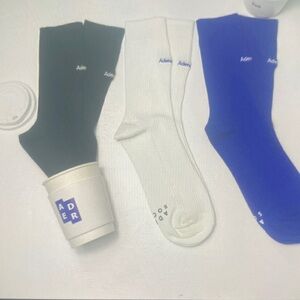 Ader Women's Socks Trio - Black, White, Blue